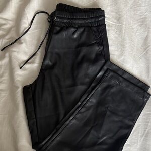 LOFT Black Faux Leather Pants. Tag still on.